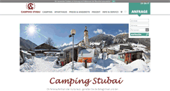 Desktop Screenshot of campingstubai.at